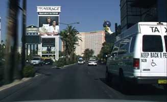 Driving through Las Vegas