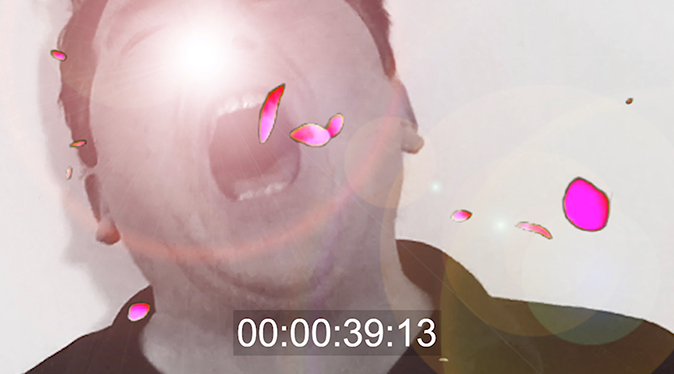 pic of jon screaming with lens flare